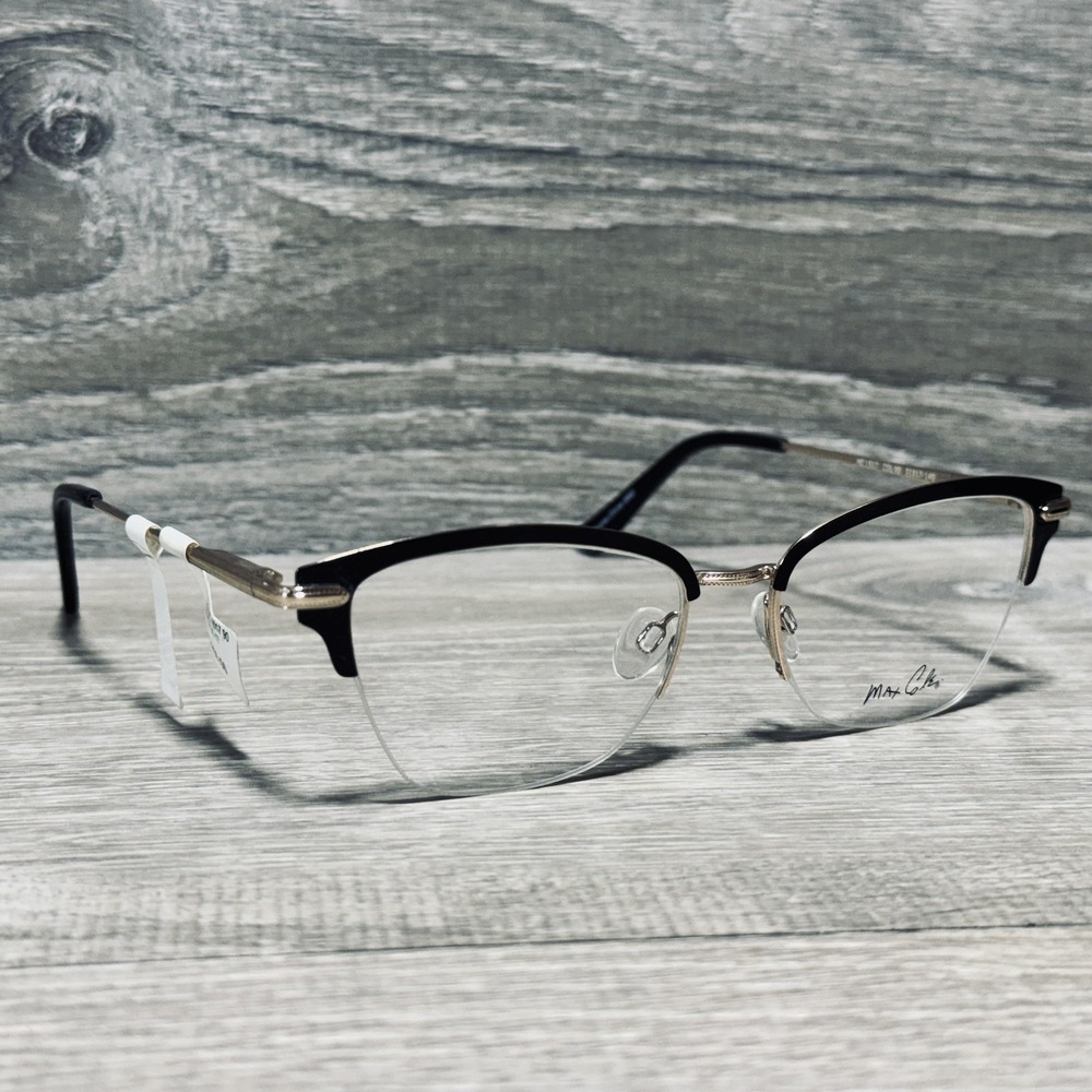 Max Cole MC 1517 90 Eyeglass Frames Womens 51-17-140‎ Black Clubmaster Optical